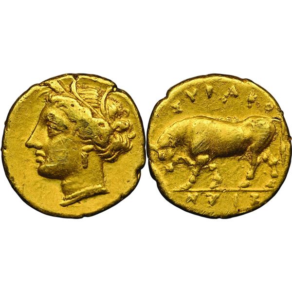 Agathoclès 317-289 avant J.C.  25 Litrai, pentadrachme, vers 295-289 av. J.C., AU 1.43 g.   Avers : 