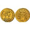 Image 1 : Constantius II, Solidus, Trèves, 347-348, AU 4.33 g.  Avers : Buste perlé diadémé, drapé et cuirassé