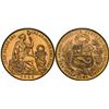 Image 1 : 100 Soles, 1969, AU 46.8 g. Ref : Fr.78, KM#231 Grading : NGC MS 63+ Conservation : SUP-FDC. Rare : 