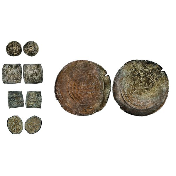 FATIMIDES,SAMANIDES, HAFSIDES et SSADIENS Lot de Dirhams en argent de Abù Tamîm Mu'âd al-Mustansir b