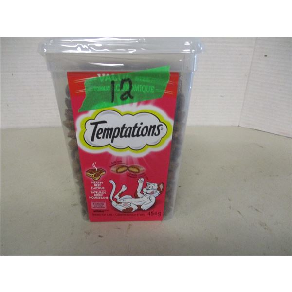 TEMPTATIONS HEARTY BEEF FLAVOR CAT TREATS (454G) - TUB