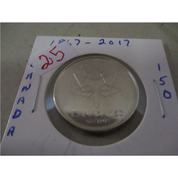 1867 - 2017 CANADA LOGO MINT FIFTY CENT COIN