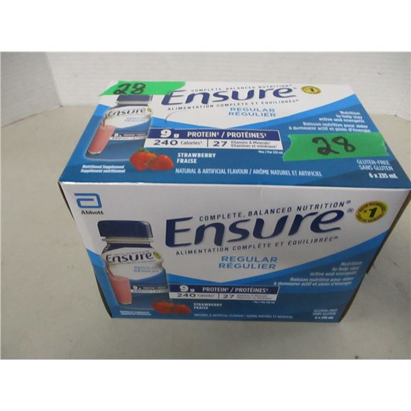 REGULAR STRAWBERRY ENSURE DRINK (6 BOTTLES X 235 ML)