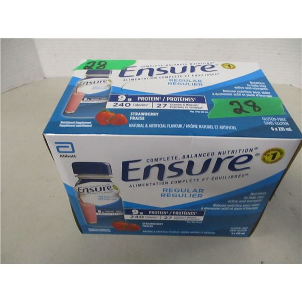 REGULAR STRAWBERRY ENSURE DRINK (6 BOTTLES X 235 ML)