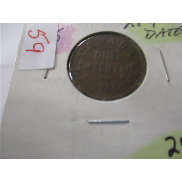 1926 EF KEY DATE CANADA PENNY
