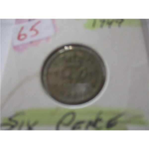 1949 SILVER SIX PENCE