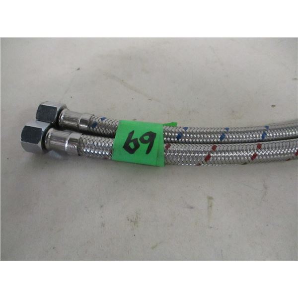 2 - STAINLESS STEEL WATER LINES (APPROX. 16")