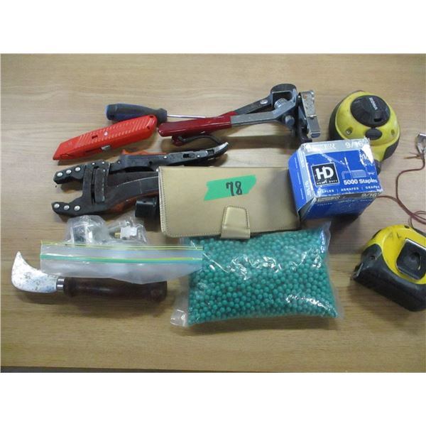 TRAY C/W ASSORTED TOOLS, ETC