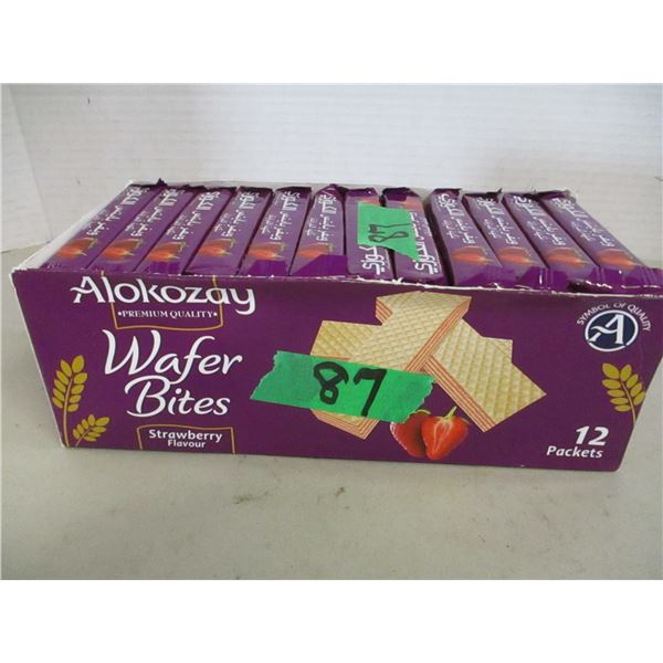 SHELF PULLS (AS IS):  STRAWBERRY WAFER BITE COOKIES (12 PACKS) - CASE