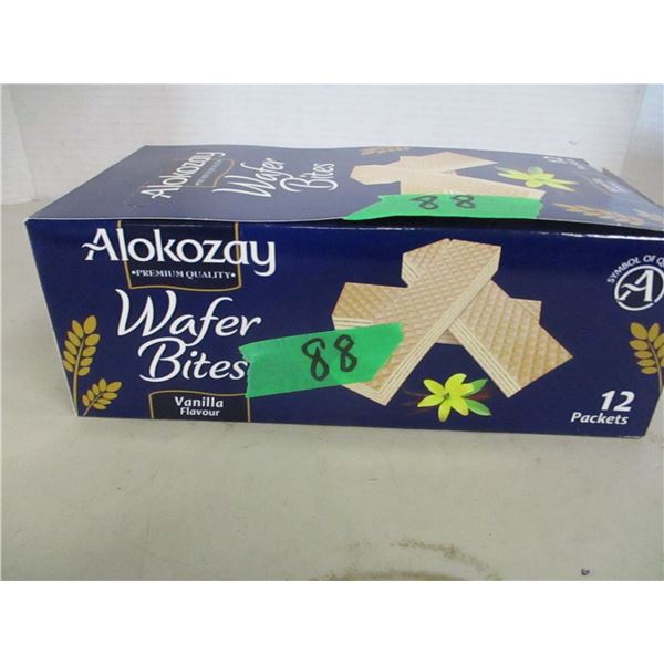 SHELF PULLS (AS IS):  VANILLA WAFER BITE COOKIES (12 PACKS) - CASE