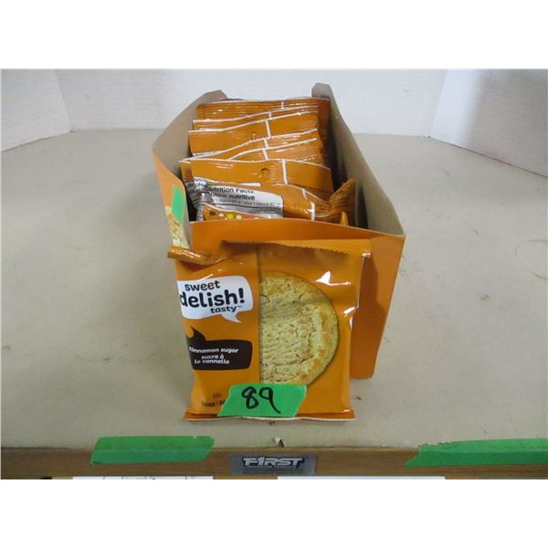 SHELF PULLS (AS IS):  CINNAMON SUGAR COOKIES (APPROX. 10) - CASE