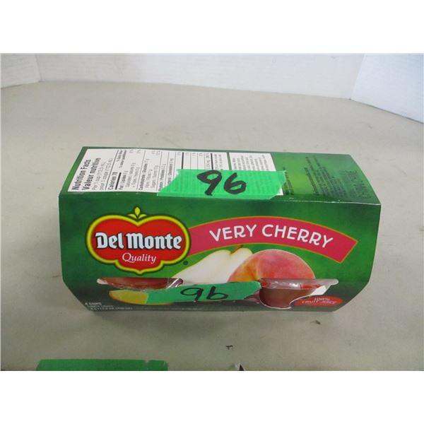 SHELF PULLS (AS IS):  DELMONTE VERY CHERRY FRUIT (4 CUPS) - PACK