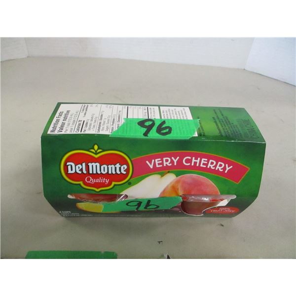 SHELF PULLS (AS IS):  DELMONTE VERY CHERRY FRUIT (4 CUPS) - PACK
