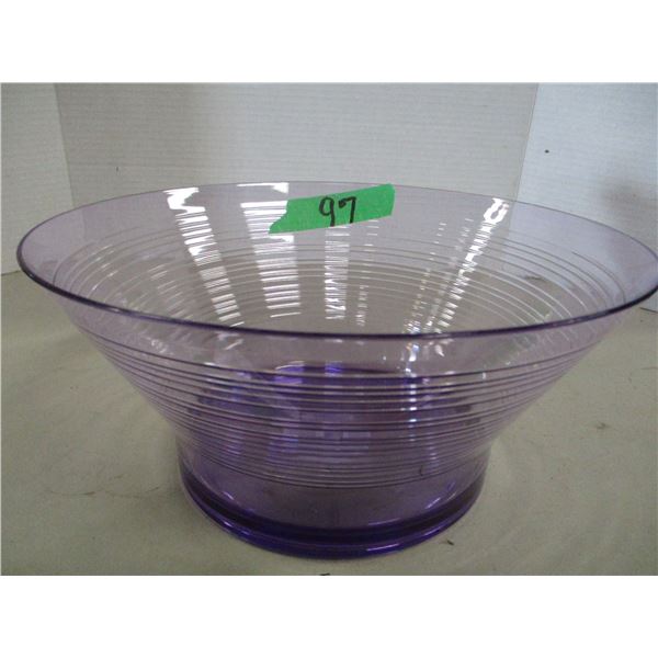 SHELF PULLS (AS IS):  11" PLASTIC BOWL (NO COLOR CHOICE)