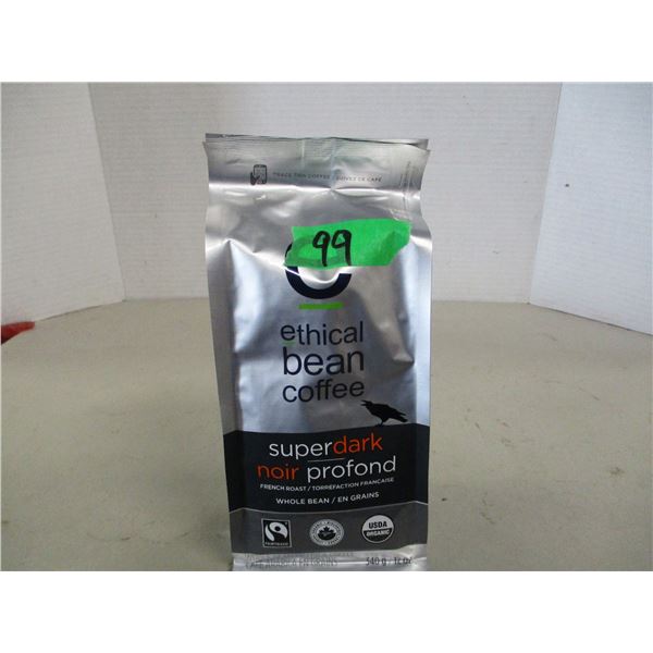 SHELF PULLS (AS IS):  SUPER DARK ETHICAL WHOLE BEAN COFFEE (12 OZ) - PACK