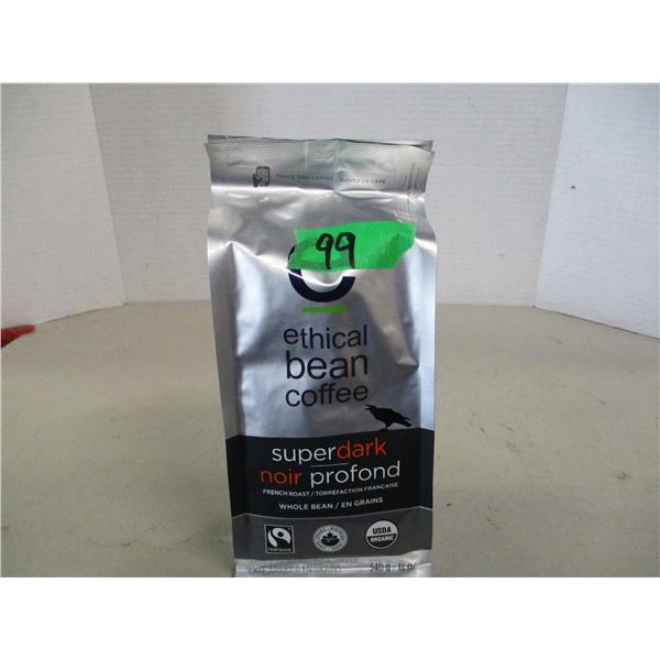 SHELF PULLS (AS IS):  SUPER DARK ETHICAL WHOLE BEAN COFFEE (12 OZ) - PACK