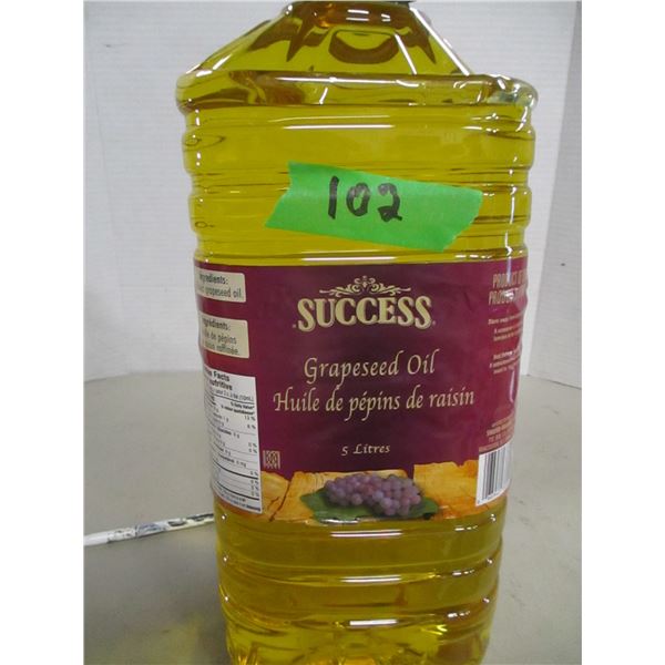 SHELF PULLS (AS IS):  GRAPESEED OIL (5 LITRES) - JUG