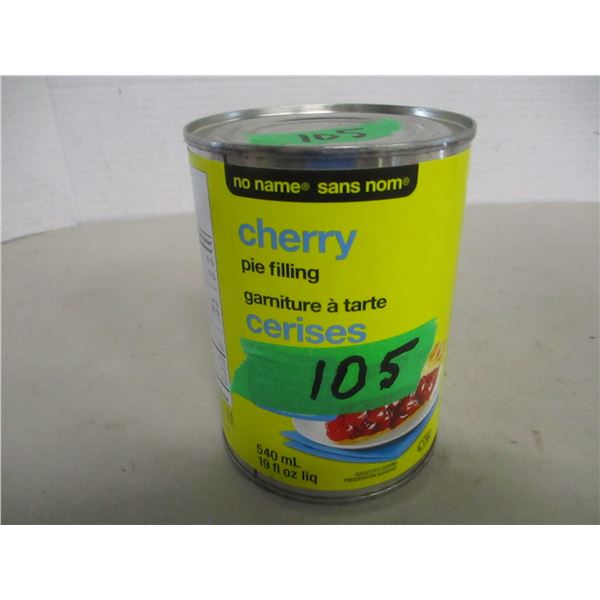SHELF PULLS (AS IS):  NO NAME CHERRY PIE FILLING (540 ML) - CAN