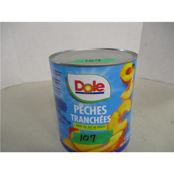 SHELF PULLS (AS IS):  DELMONTE PEACHES (2.84L) - TUB