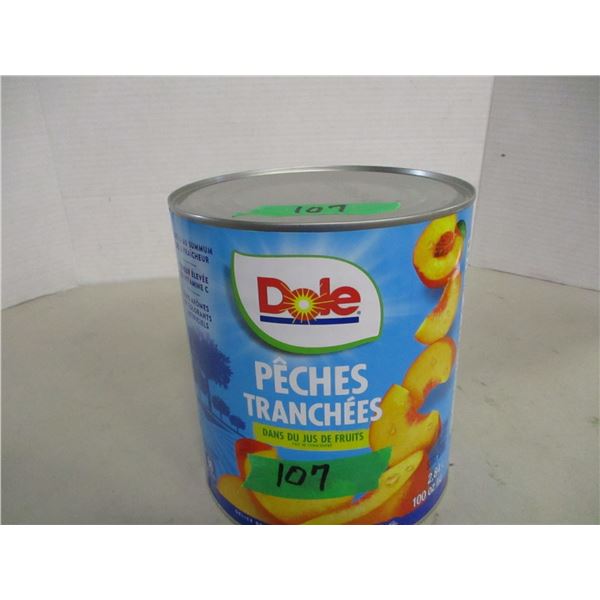 SHELF PULLS (AS IS):  DELMONTE PEACHES (2.84L) - TUB