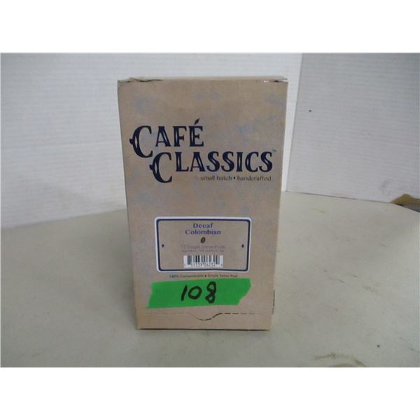 SHELF PULLS (AS IS):  SINGLE SERVE DECAF COLUMBIAN COFFEE (15 PODS) - PACKAGE