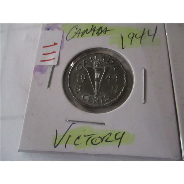1944 - 1945 CANADA VICTORY WORLD WAR NICKELS