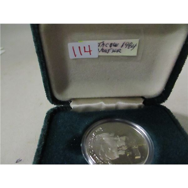 1984 JACQUE CARTIER PROOF CASED CANADA DOLLAR