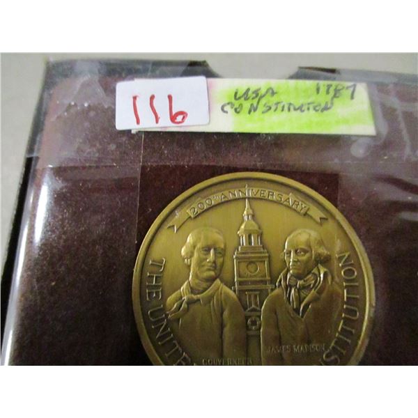 1787 200TH ANNIVERSARY USA CONSTITUTION COIN