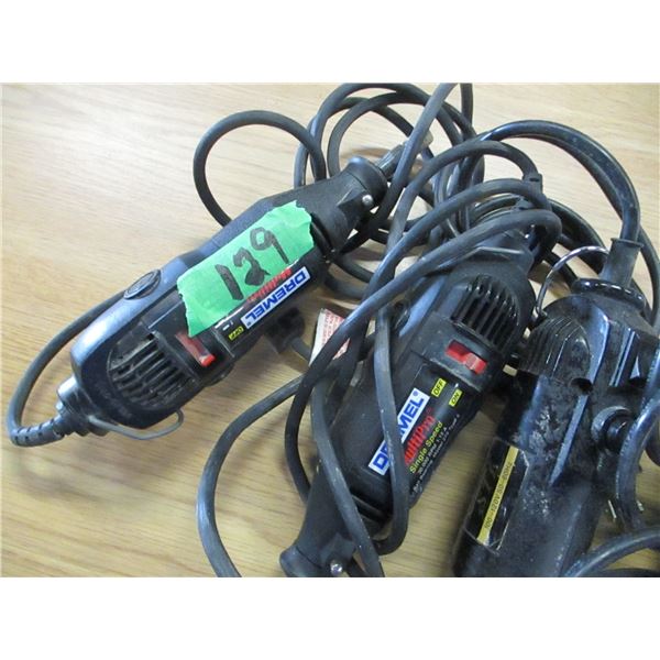 BOX C/W 4 DIE GRINDERS (2 NOT WORKING)