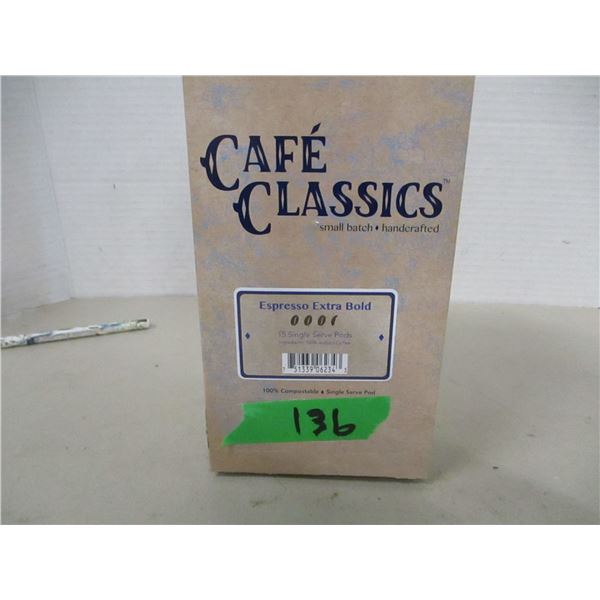 SHELF PULLS (AS IS):  ESPRESSO BOLD COFFEE (15 SINGLE PODS) - PACKAGE
