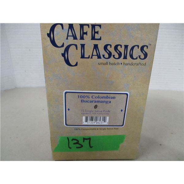 SHELF PULLS (AS IS):  100% COLUMBIAN BUCARMANGO COFFEE (15 SINGLE PODS) - PACKAGE
