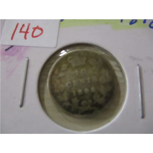 1898 CANADA VICTORIAN SILVER DIME