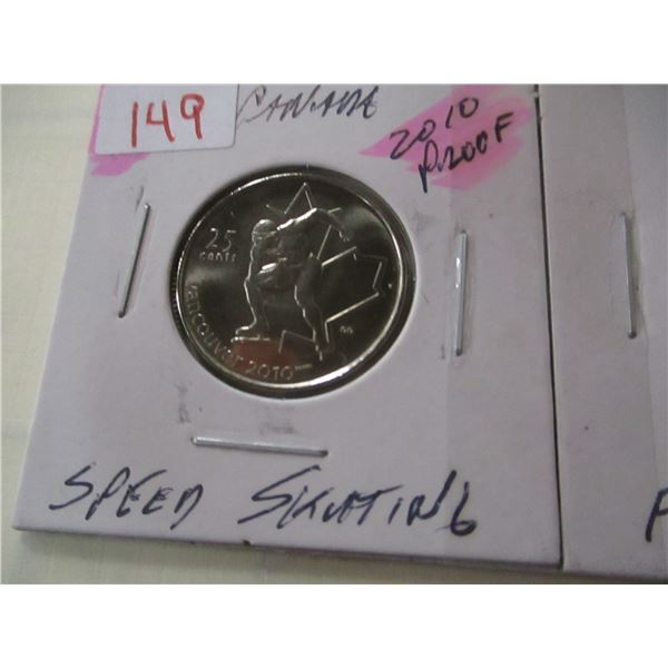 2010 PROOF SPEED SKATING & FIGURE SKATING QUARTER SET