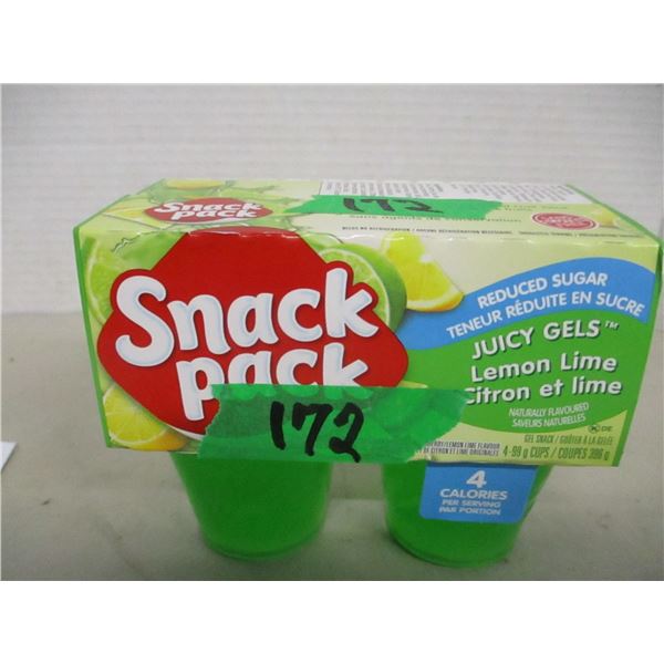 SHELF PULLS (AS IS):  SNACK PACK LEMON LIME (4 X 99G) - PACK