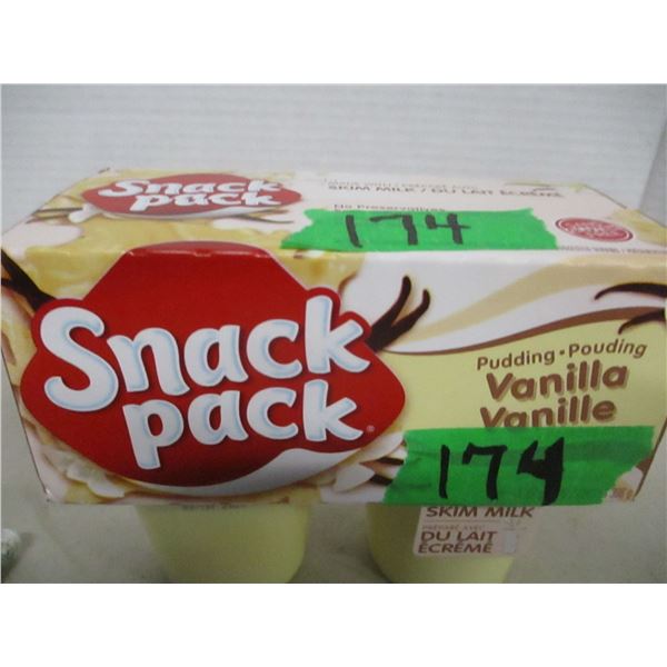 SHELF PULLS (AS IS):  SNACK PACK VANILLA PUDDING (4 X 99G) - PACK