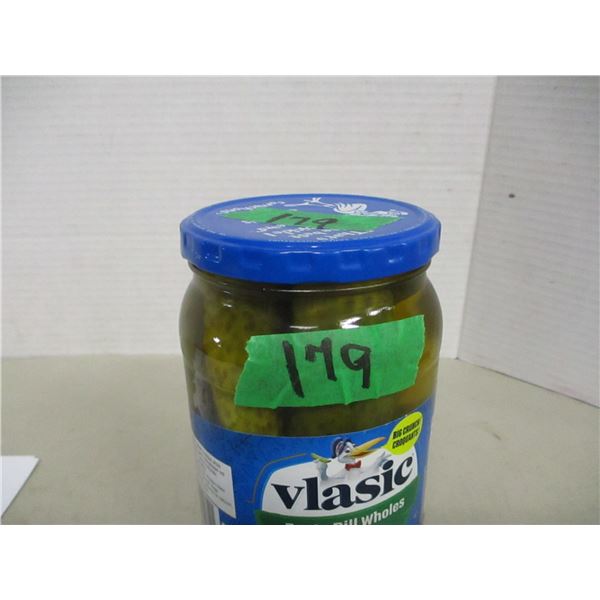 SHELF PULLS (AS IS):  VLASSIC ZESTY DILL WHOLE PICKLES (1L) - JAR