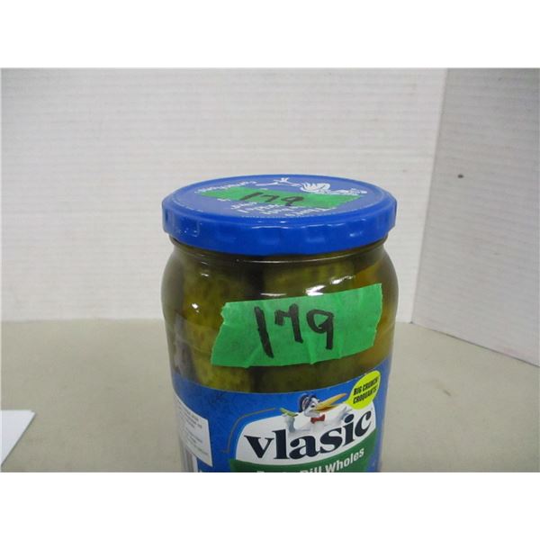 SHELF PULLS (AS IS):  VLASSIC ZESTY DILL WHOLE PICKLES (1L) - JAR