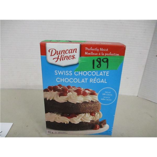SHELF PULLS (AS IS): DUNCAN HINES SWISS CHOCOLATE CAKE MIX (432G) - BOX