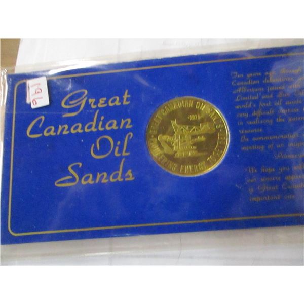1975 GREAT CANADIAN OILSANDS PROOF DOLLAR SIZE COIN