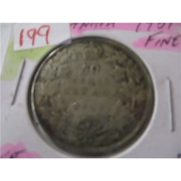 1931 CANADA KING GEORGE V SILVER HALF DOLLAR