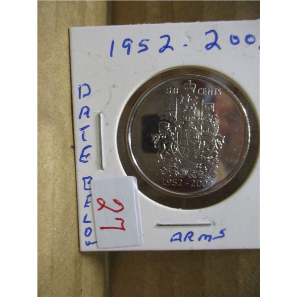 1952 - 2002 CANADA FIFTY CENT COIN