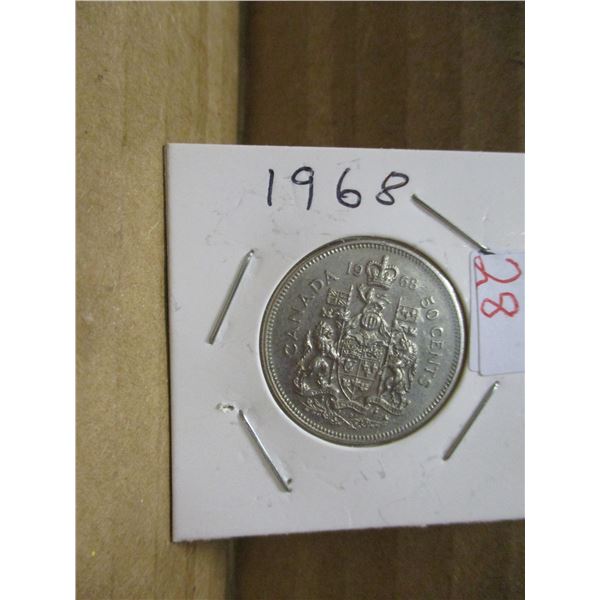 1968 CANADA FIFTY CENT COIN