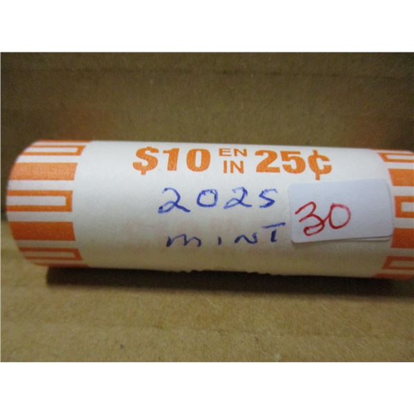 ROOL OF CANADA MINT QUARTERS