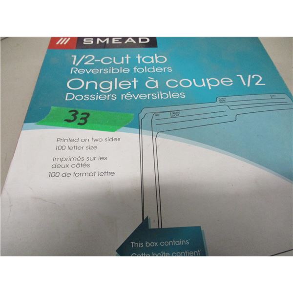 1/2 CUT TAB REVERSABLE FOLDERS