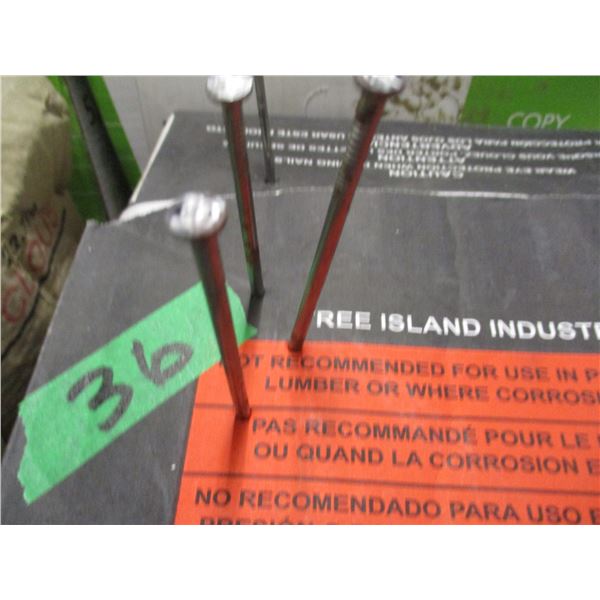 BOX C/W 3 1/2" NAILS (APPROX. 50 LBS)