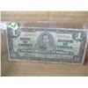 Image 2 : 1937 BANK OF CANADA KING GEORGE VI $1 BILL