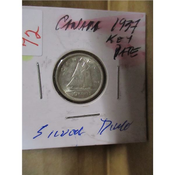 1937AU CANADA KEY DATE SILVER DIME