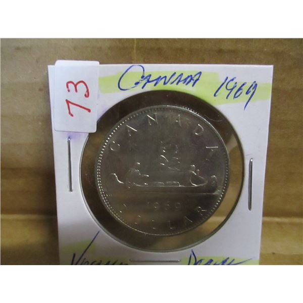 1969 CANADA UNCIRCULATED VOYAGER DOLLAR