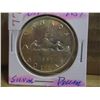 Image 2 : 1957 (3 WATERLINE) CANADA SILVER DOLLAR