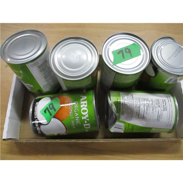FREIGHT DAMAGE (AS IS):  FLAT C/W 6 CANS OF COCONUT MILK
